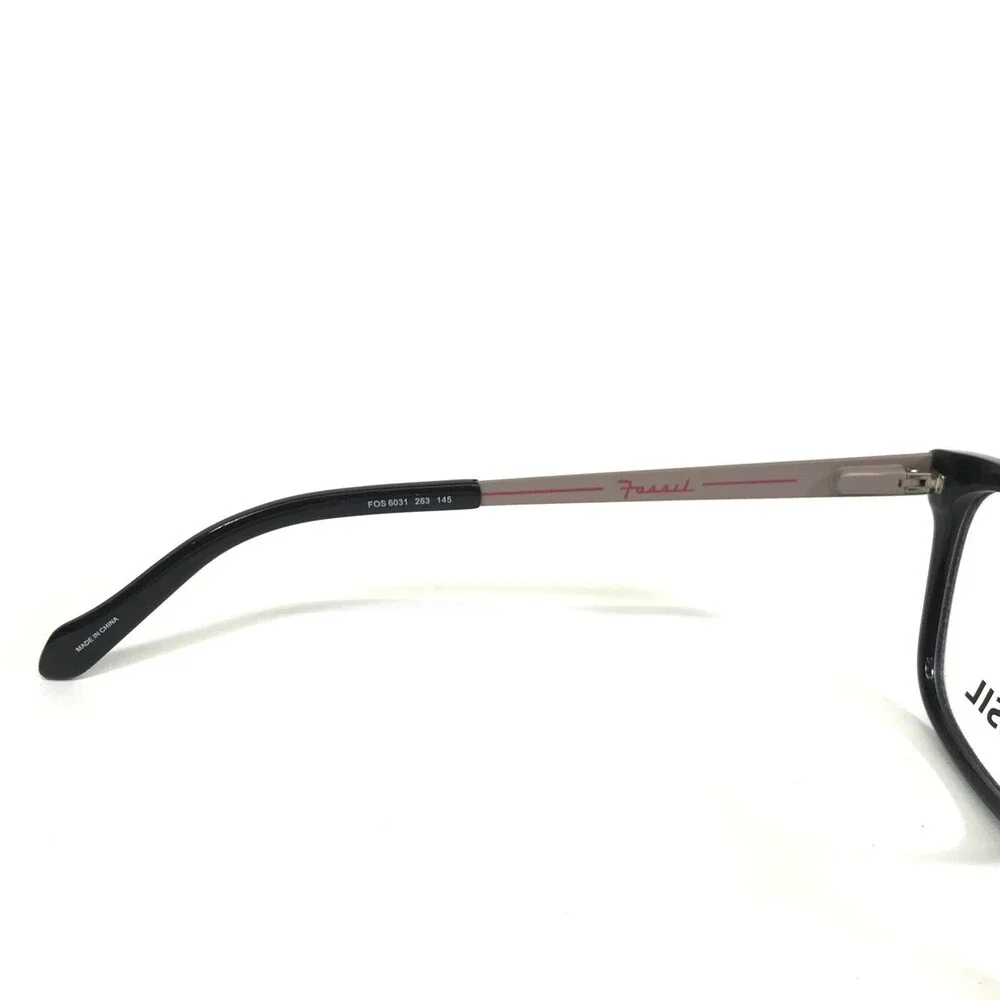 Fossil Eyeglasses Frames FOS6031 263 Black Grey Cat Eye Full Rim 54-14-145